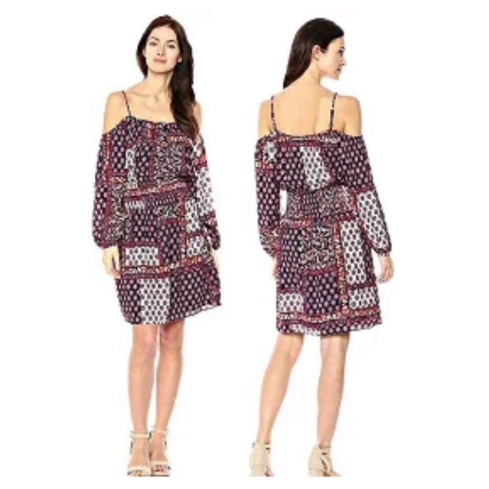 Ella Moon cold shoulder dress.